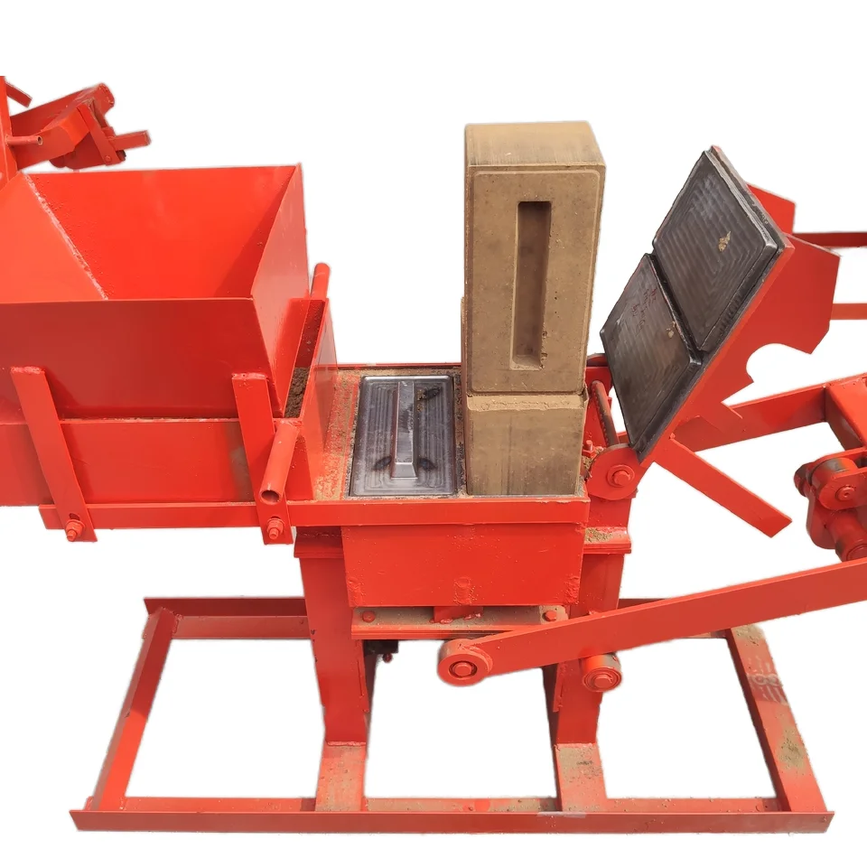 

Manual Clay Brick Press No Power Earth Cement Concrete Block Forming Machine