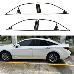 For Toyota Avalon 2019-2023 Sedan Window Chrome Delete Blackout ABC Pillars Glossy Black Stickers