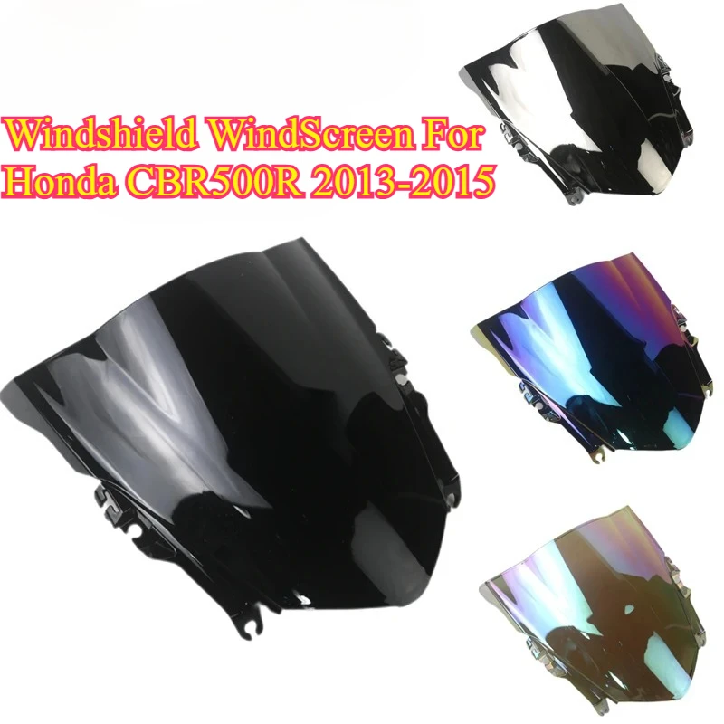 

Motorcycle Double Bubble Front Windshield Windscreen for Honda CBR500R CBR 500R CBR500 500 R 2013 2014 2015 Street PC Plastic