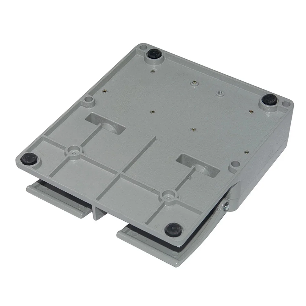 1pc Heavy Duty Dual Foot Switch Pedal 380VAC 10A NO/NC Aluminum Alloy Housing Anti-slip Industrial Use