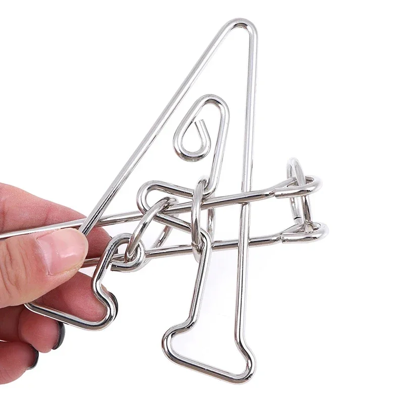 

Metal Puzzle Mind Brain Teaser Magic Wire Rings Puzzles Game Great Educational Toys For Kids and Adults IQ Challenge Fun Gifts