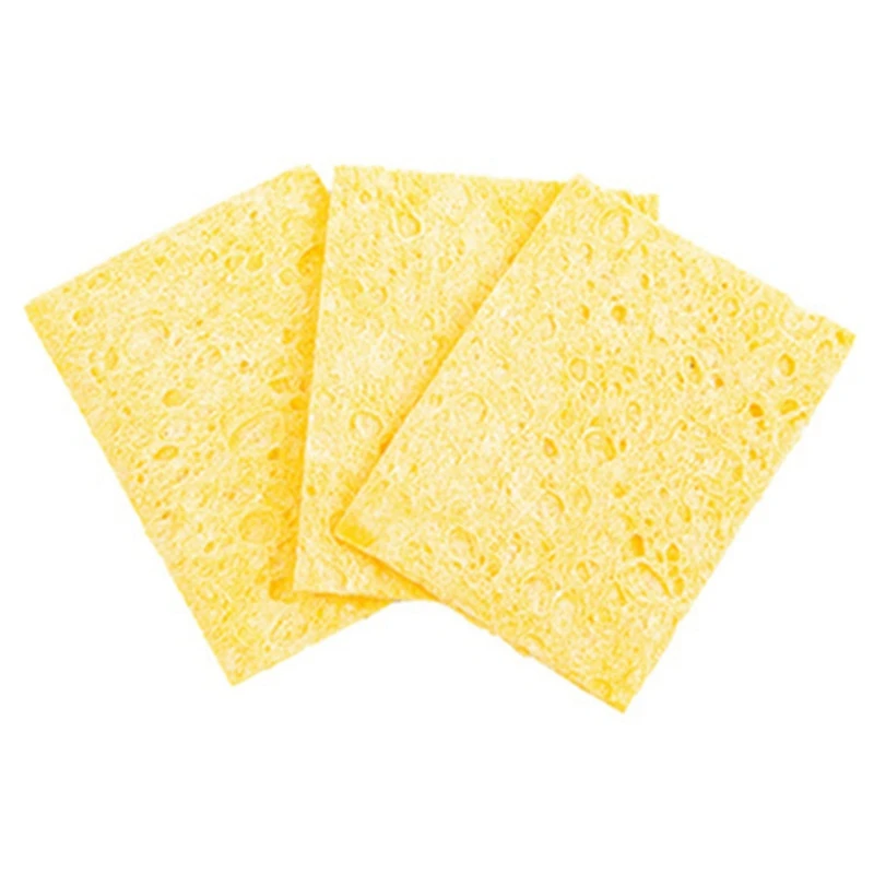 ABJI-Soldering Iron Tip High Temperature Resistants Sponge Yellow Cleaning Sponge Cleaning Sponge
