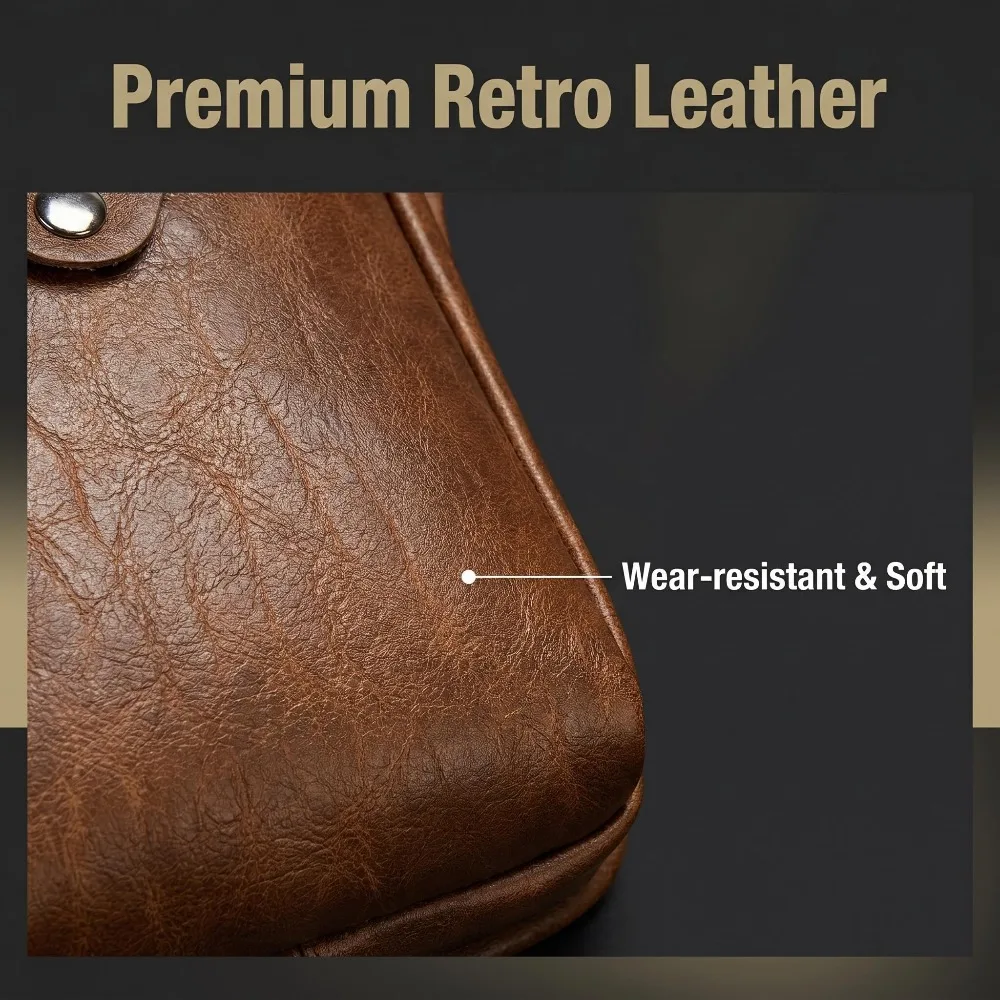 Vintage PU Leather Waist Pack Drop Leg Bag Men Women Belt Hip Bag Multifunction Motorcycle Bicycle Outdoor Hiking Camping Bag view 4