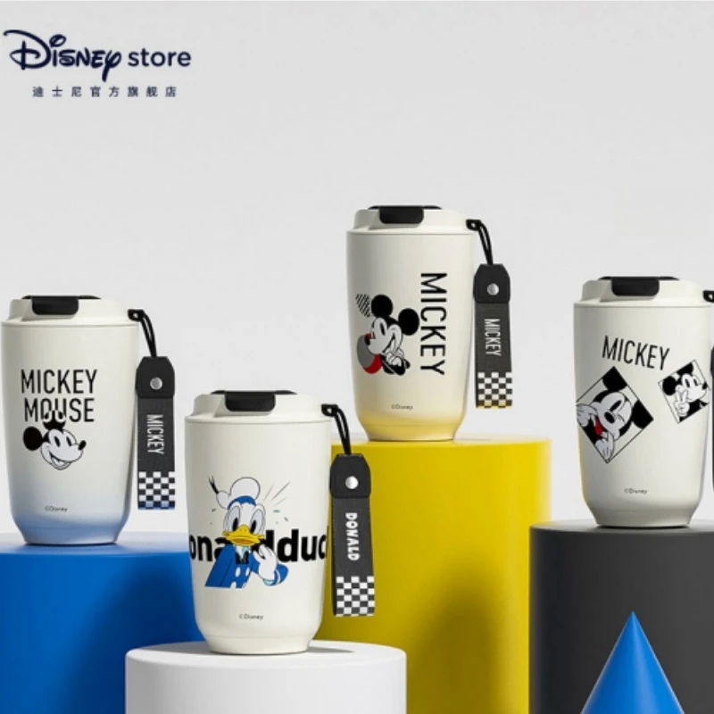 Genuine Disney's Official Mickey Thermal Insulation Cup Girls High Value Car Cooler Water Cup 400ml Coffee Cup Birthday Gift