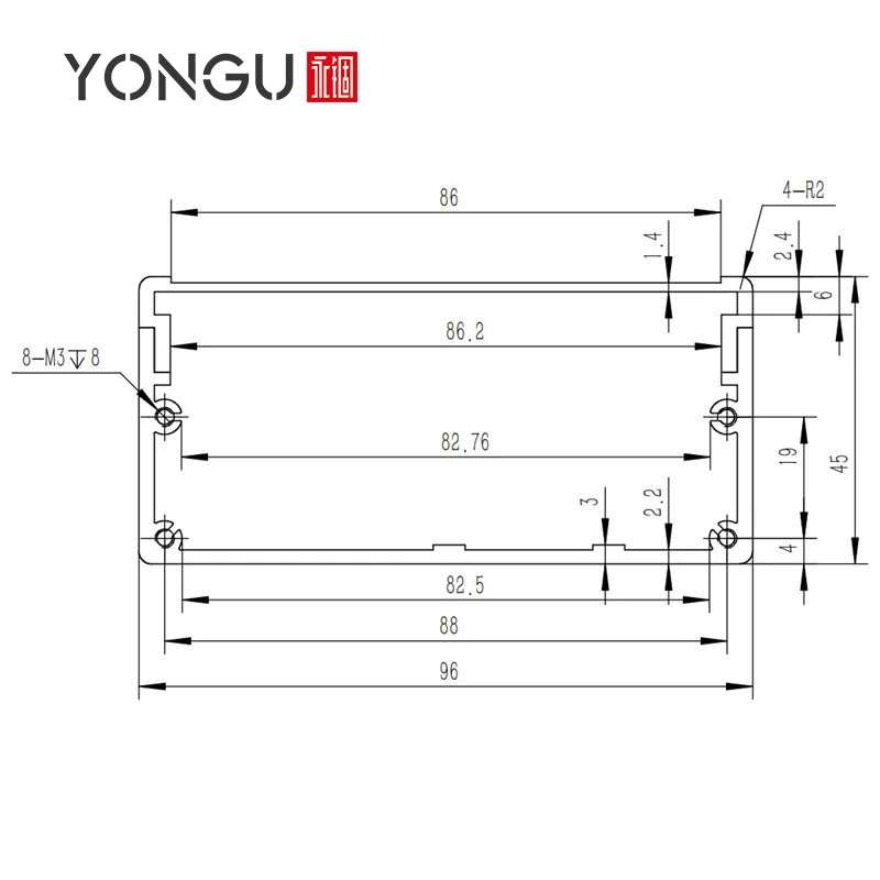 Aluminum Switch Box PCB Board Motor Control Instrument Case Split Type Industrial Housing Supply Custom Service H13 96*45.5MM