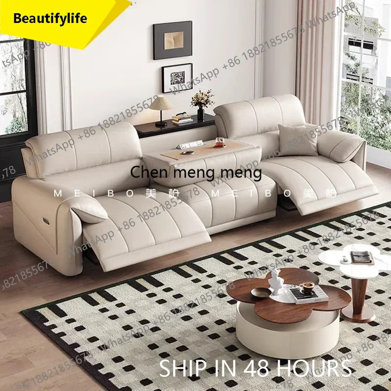 European Style Luxury Electric Reclining Sofas Italian Minimalism Dermis Lazy Futon Sofa Bed Puff Home Furniture Sofa Cama