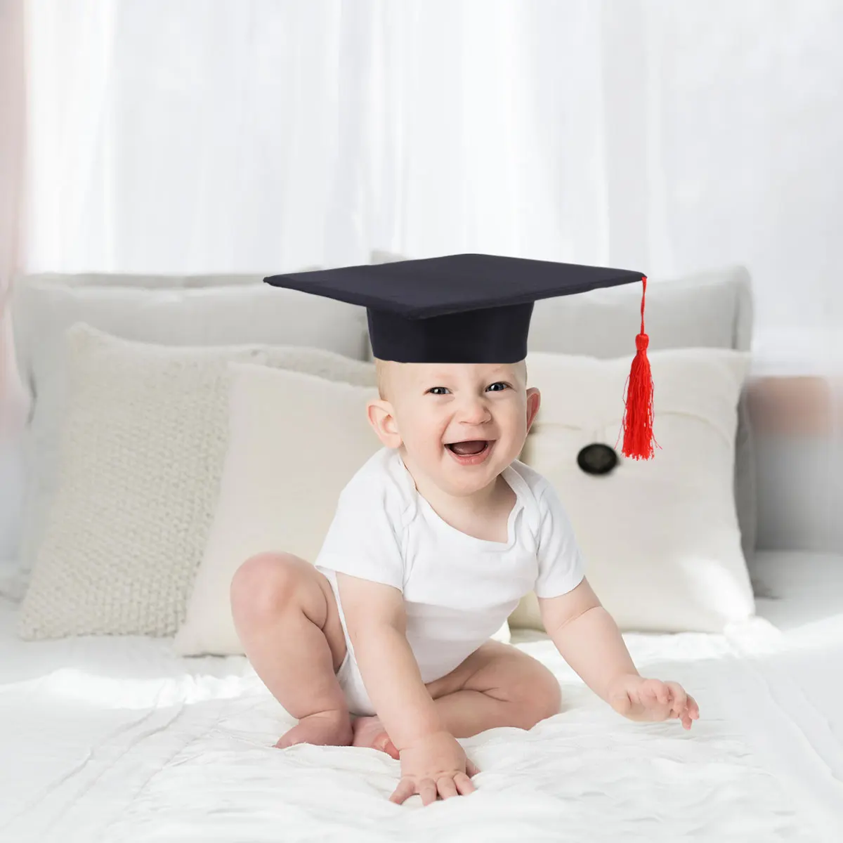 

Doctoral Hat Props Newborn Baby Graduate Cap Photo Accessories Durable Material Infant Photo Set Kids Hat