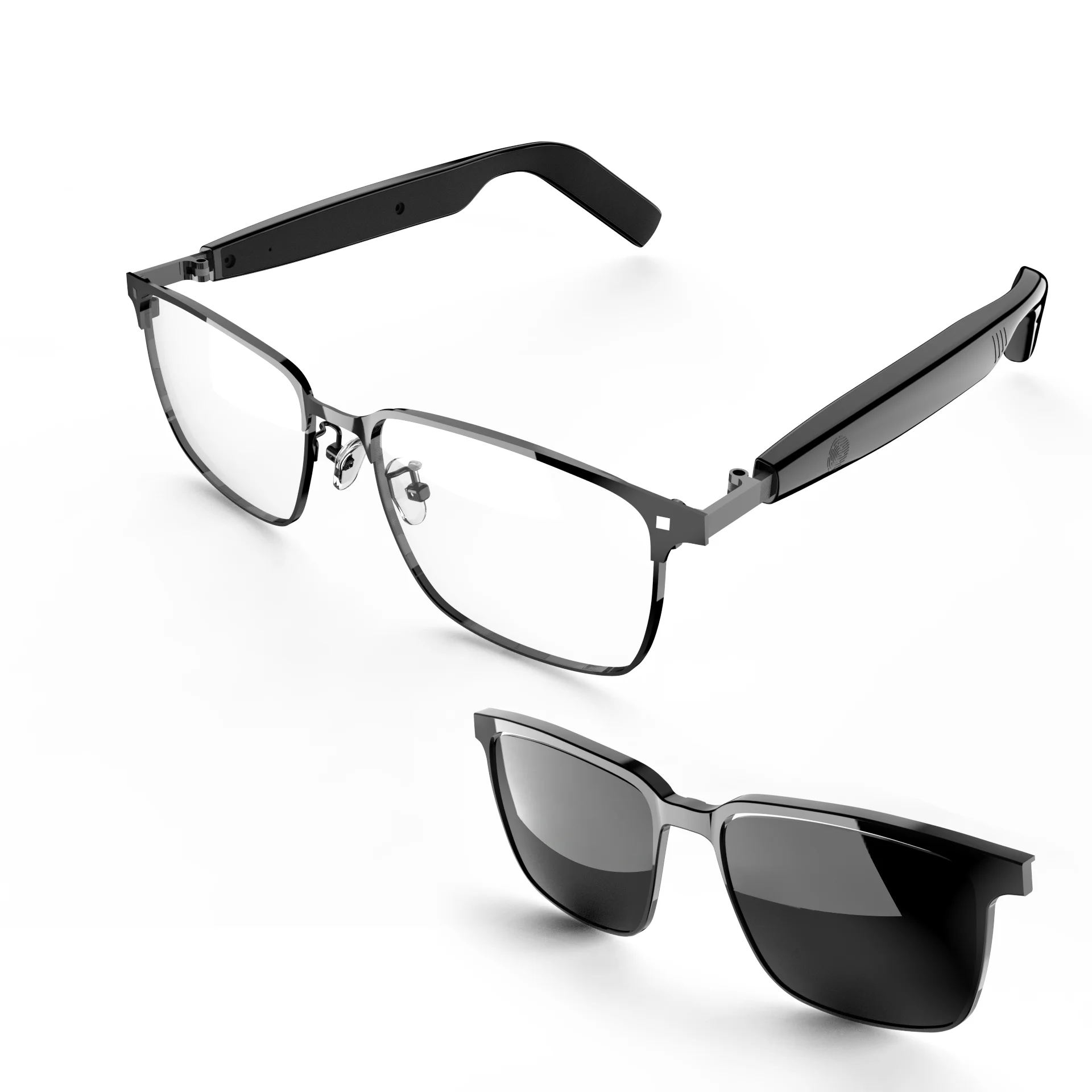 SG-20 نظارات ذكية مع سماعة لاسلكية تعمل بالبلوتوث Anrufe Musik hören Blau Licht HD عدسات مكبرة مغناطيسية مجانية