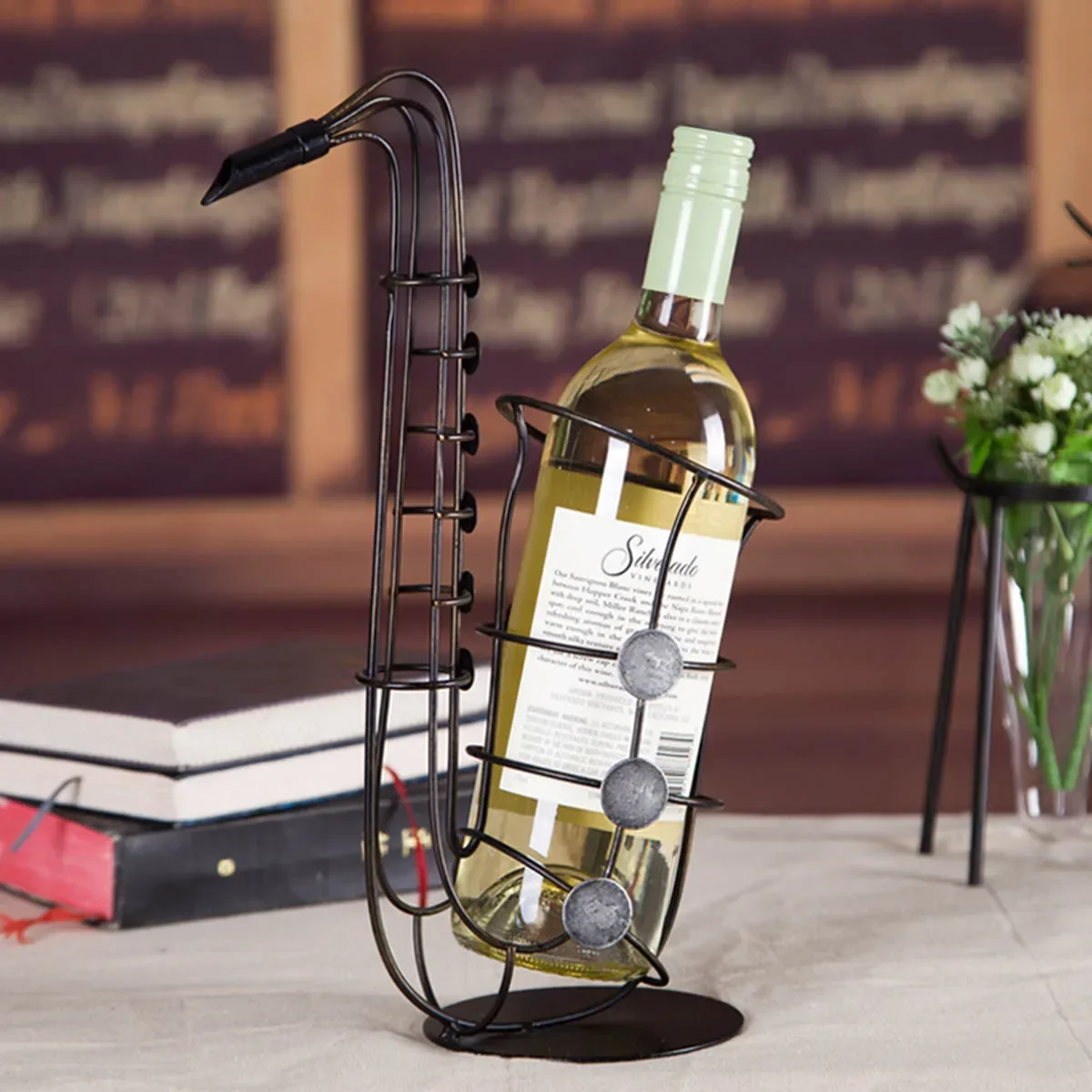 European Style Simple Light Luxury Wrought Iron Wine Rack Creative Home Decoration Club Hotel Home Wine Rack