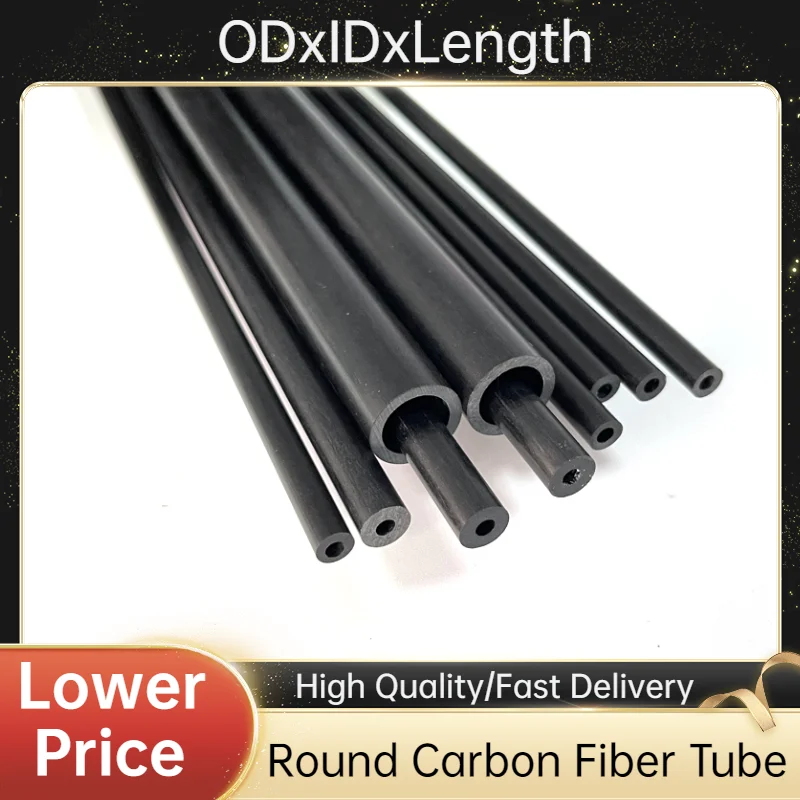 500MM Length High Quality Carbon Fiber Tubes,OD8.5-11MM , can be used for model airplane， kite ，fixing bar.