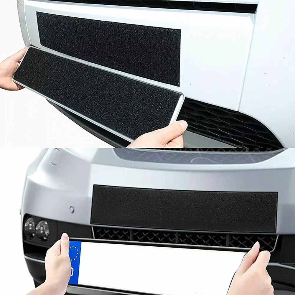 

1Set Velcro Adhesives Licenses Plate Holder Frameless Black Weather-proof Number Plate Holder for Vehicles/Car/SUV Accessories
