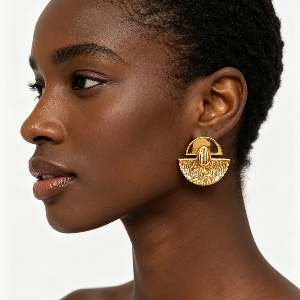 Women's African Gold Plated Jewellery Set, Elegant Gift