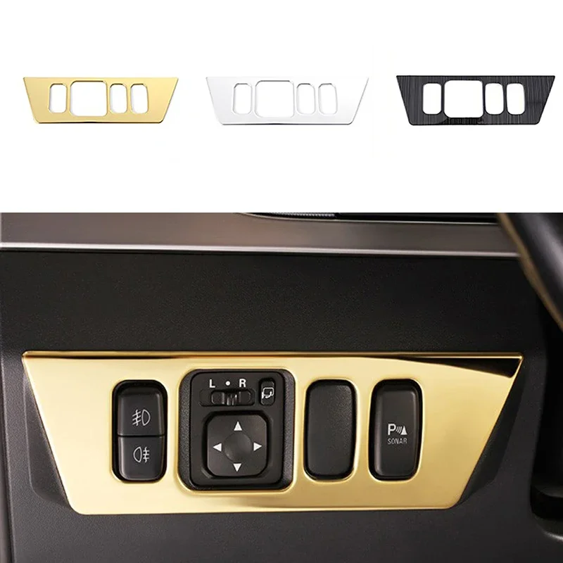 

1pc Stainless Steel Headlight Switch Button Panle Decoration Cover Fit For Mitsubishi Pajero Montero v93 v97 v98 2007-2021