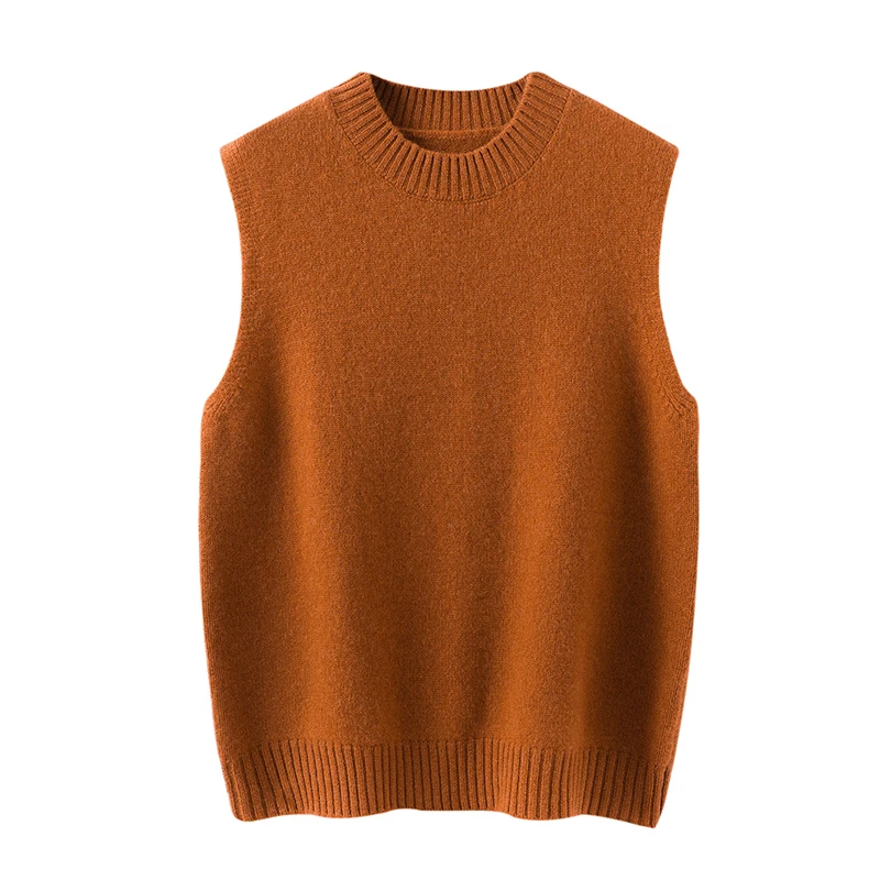 Women's Wool Vest - Casual Warm Outerwear for Autumn 2025