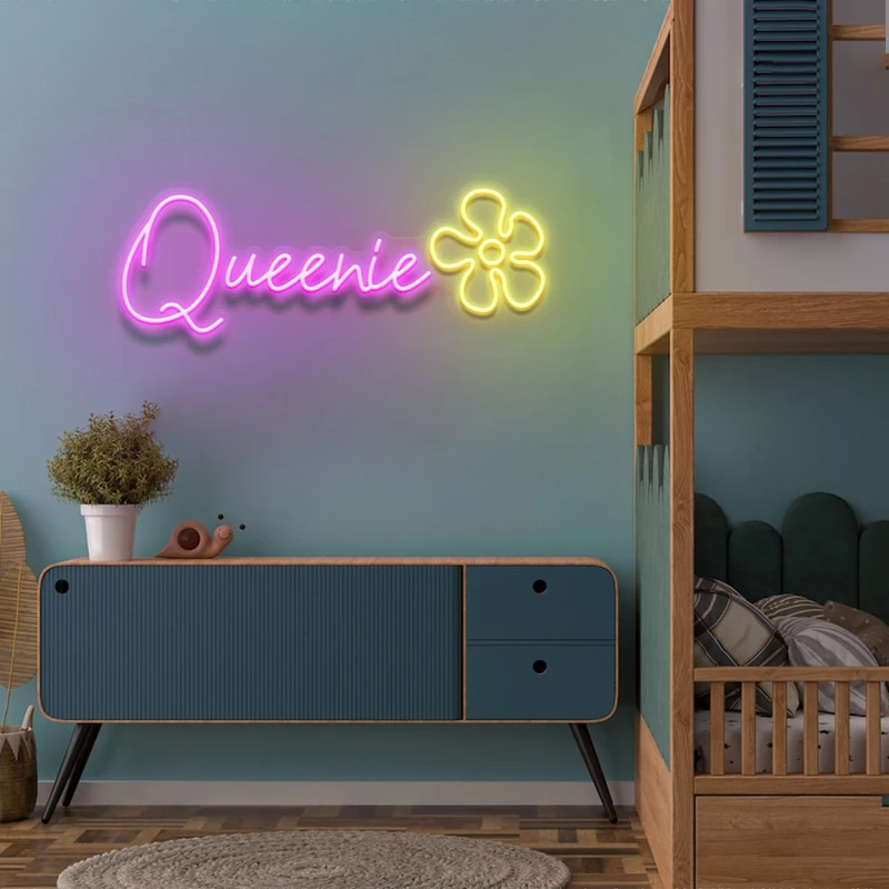 Aangepaste Naam Teken Voor Kinderen Custom Neon Bordje Naam Neon Licht Cadeau Voor Kind Meisje Kamer Decor Tienermeisje Geschenken Gepersonaliseerde Gife