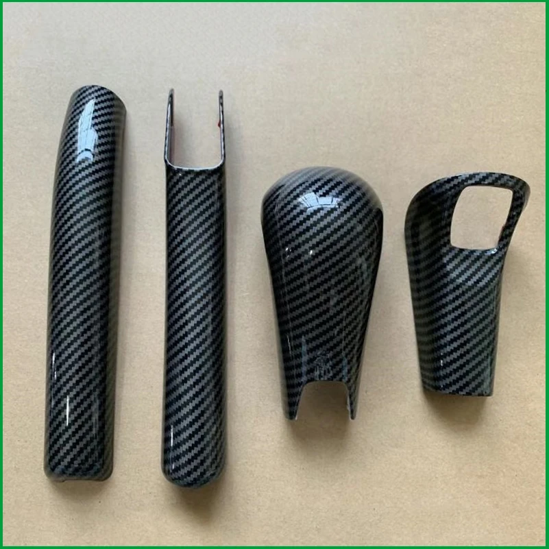 For Honda Jazz Fit AT 2015-2018 Gear Shift Lever Knob Handbrake Cover Trim Decoration Strips Auto Parts Accessories