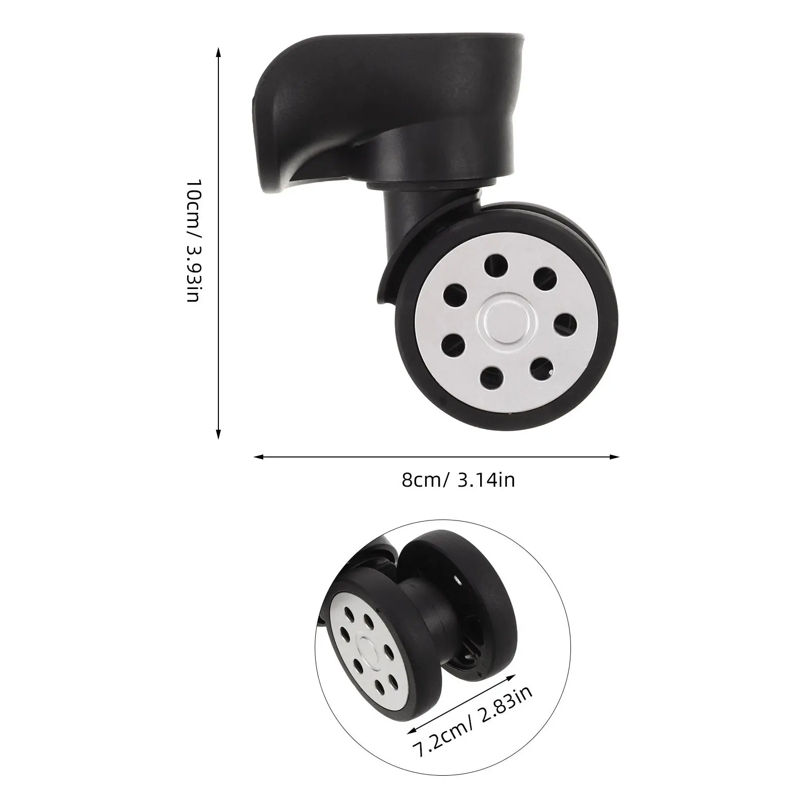 Universal Swivel Caster Wheel Furniture Parts Premium Heavy Duty Rotatable Replacement for Office Chairs Smooth Rolling view 5