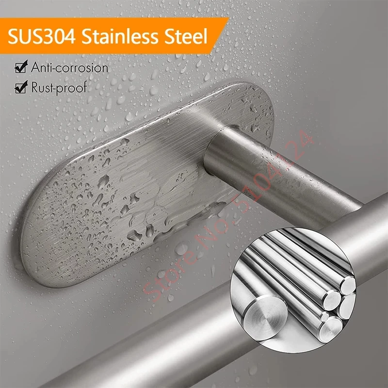 Self-Stick Toilet Paper Holder Wall Mount For Bathroom Kitchen Silver Gold Black Towel Storage Stand Stainless Steel Tissue Rack