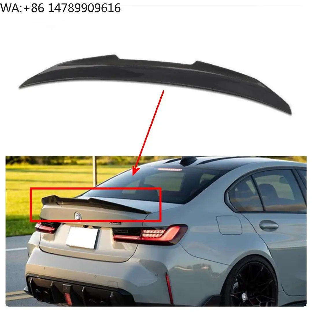 YOMDO G80 M3 PSM Style Real Carbon Fiber Rear Spoiler Trunk Tail Boot Wing Spoiler for  G80 M3 2020+
