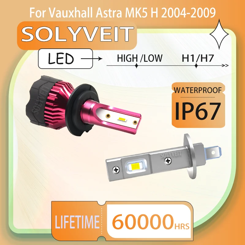 

Long-Range Fast and Easy Installation H1 H7 LED HIGH LOW HEADLIGHTS FOR Vauxhall Astra MK5 H 2004 2005 2006 2007 2008 2009