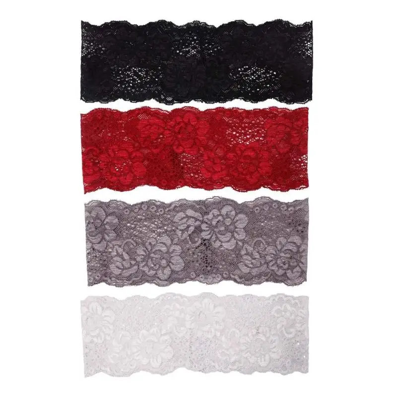 Breites Spitzenblumen-Haarband, weich, dehnbar, in verschiedenen Farben erhältlich, ideal für den täglichen Gebrauch, Yoga, Partys und zum Stylen der Haare. – Detail 26