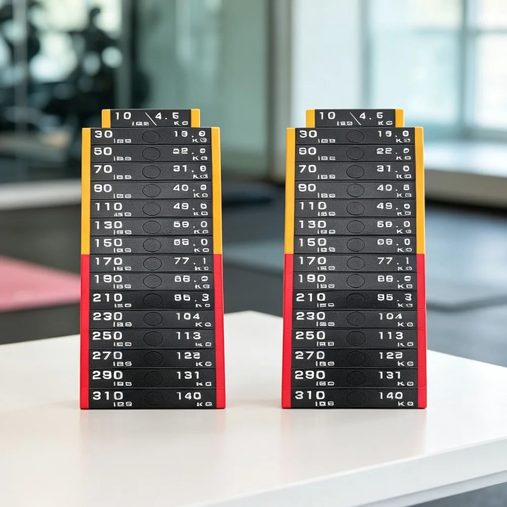 2pcs Fitness Equipment Weight Stickers Gym Weight Stack Label Number 4.5kg-140kg Portable Fitness Equipment Accessories