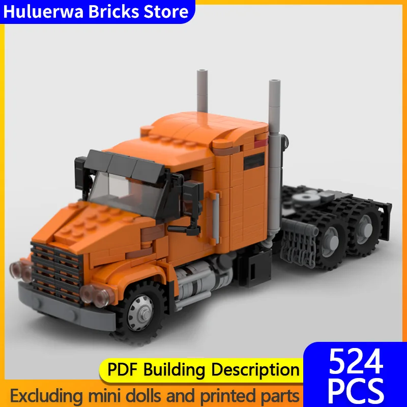 

City Car Model MOC Building Bricks 1st Generation HT-5300 Semi Cab Modular Technology Gifts Holiday Assemble Children Toys Suit