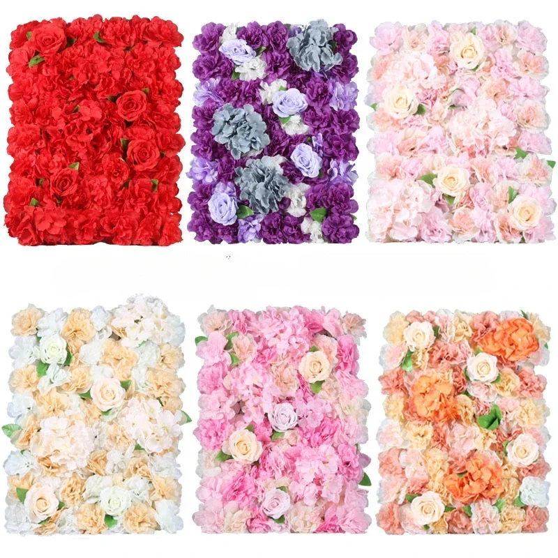 60CM Artificial Flower Wall 3D Background Wedding Supplies Photography Props Artificial Flower Weddings Decor Silk Flower