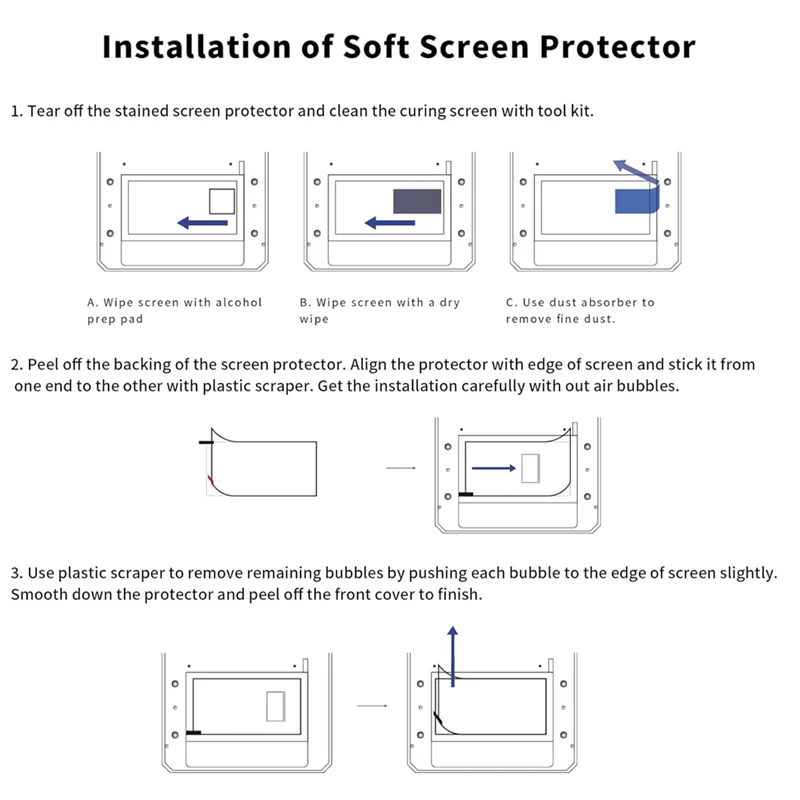 

Новый! ! Для Anycubic Photon Mono M7 Pro/M7 Защитная пленка для ЖК-дисплея 3D-принтера, 5 шт. 10,1-дюймовый аксессуар для 3D-принтера