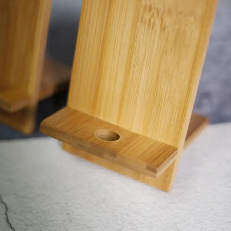 Telefone celular berço dock para escritório bambu robusta