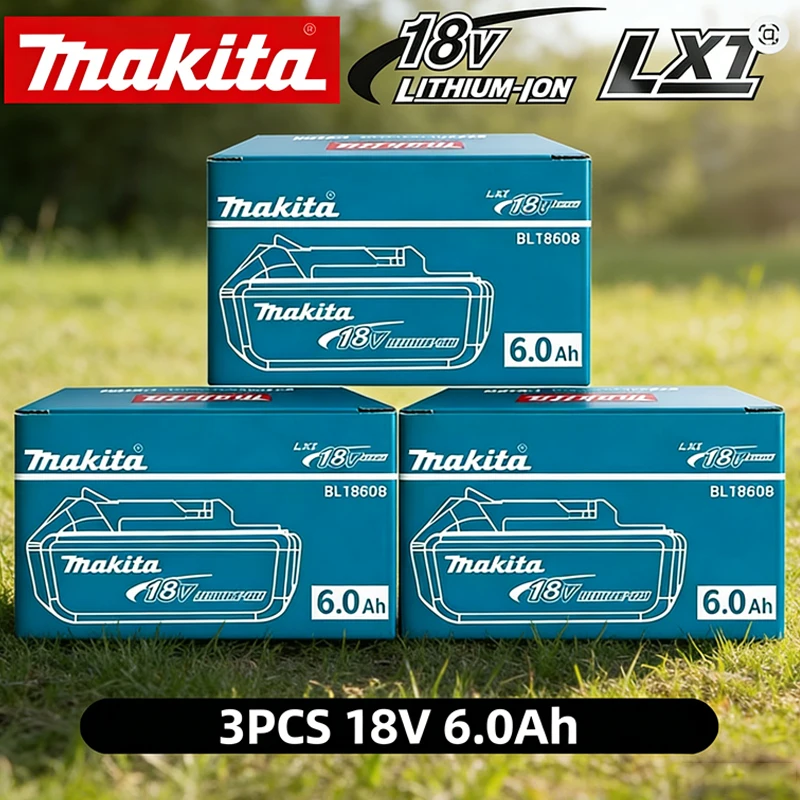 

Tool 100% Original Makita 18V 6.0Ah battery, Makita DTW700 DHW180 DGH181 DTD173 DAS180 DDF487 DTW285 TW004G power tools battery