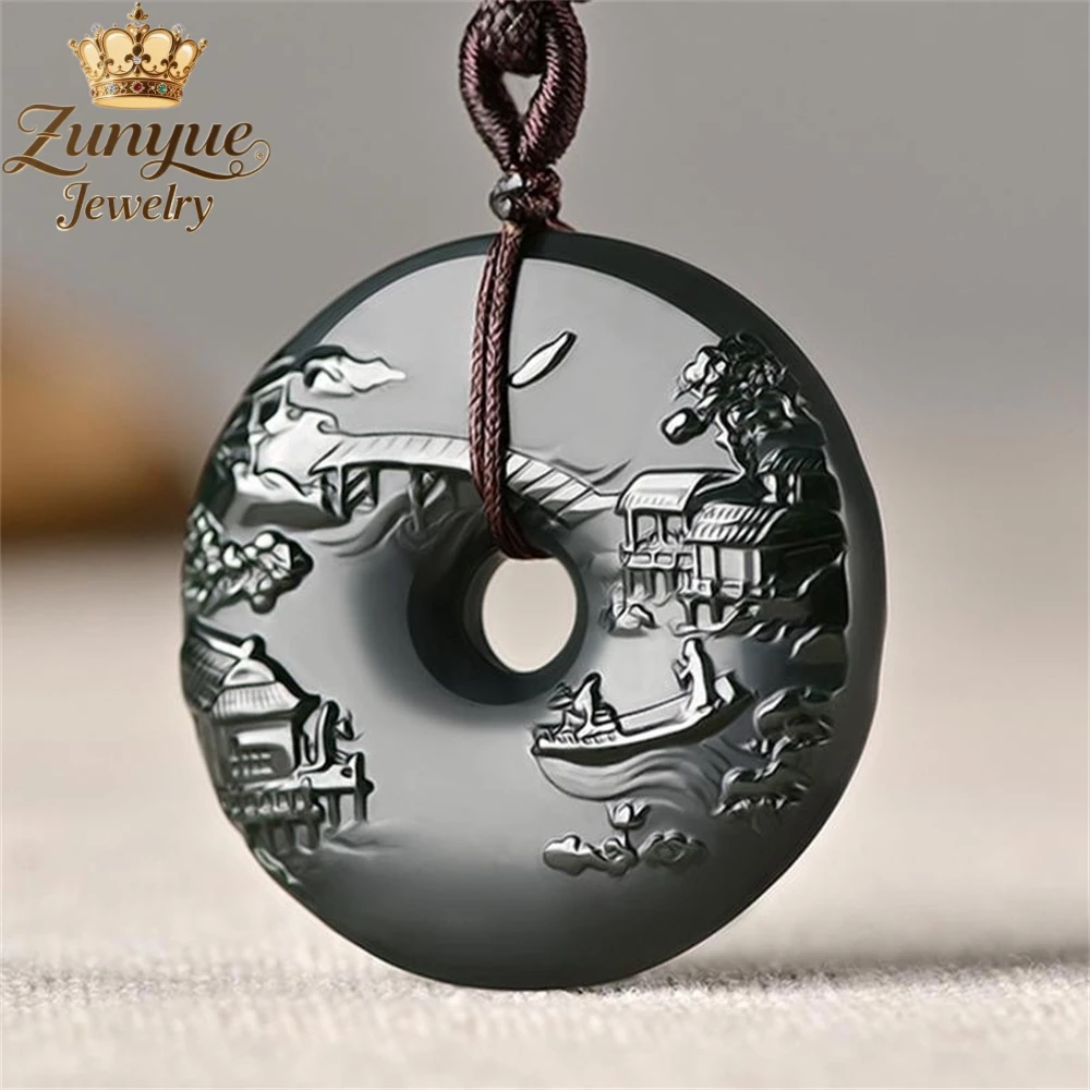 

High-End Natural Hetian Jade Peace Pendant Luxury Quality Jewelry Best Selling Fashion Jewelry Exquisite Elegant Popular Charms