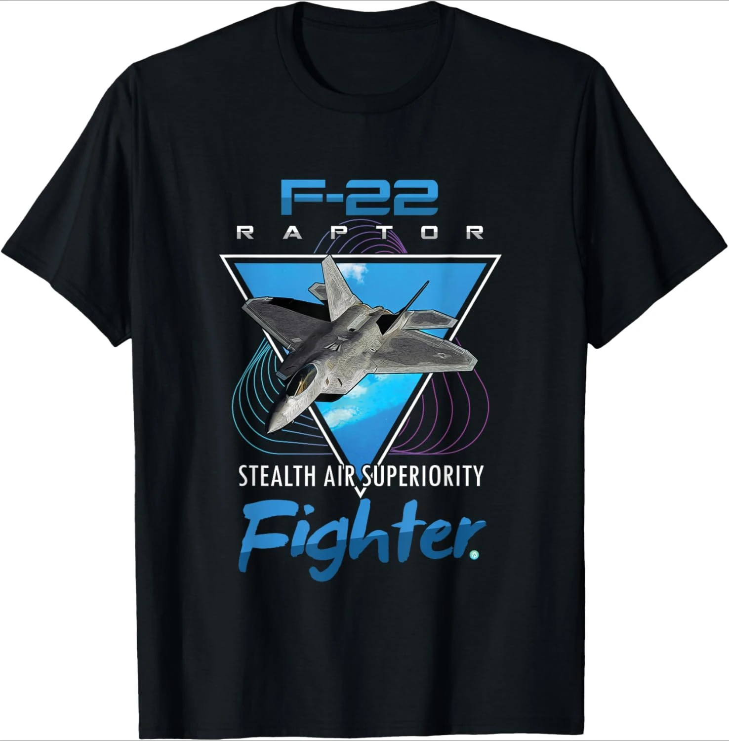 

F-22 Raptor Stealth Fighter Jet pattern design-100% cotton summer O-neck short sleeve casual printed men's T-shirt.