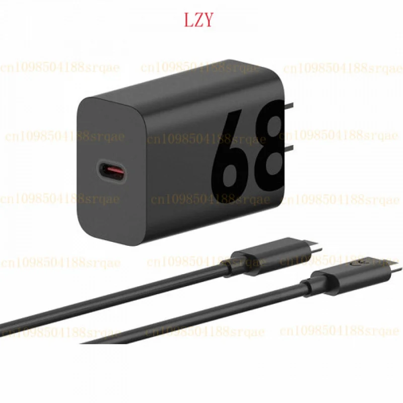 

95 новых настенных зарядных устройств Motorola TurboPower, 68 Вт, USB-C + кабель электронной марки 3,3 фута, 6,5 А, GaN T