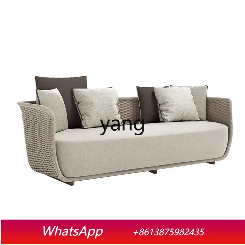 

Садовый диван LTT для террасы и патио, с защитой от солнца, из ротанга, для отдыха на открытом воздухе