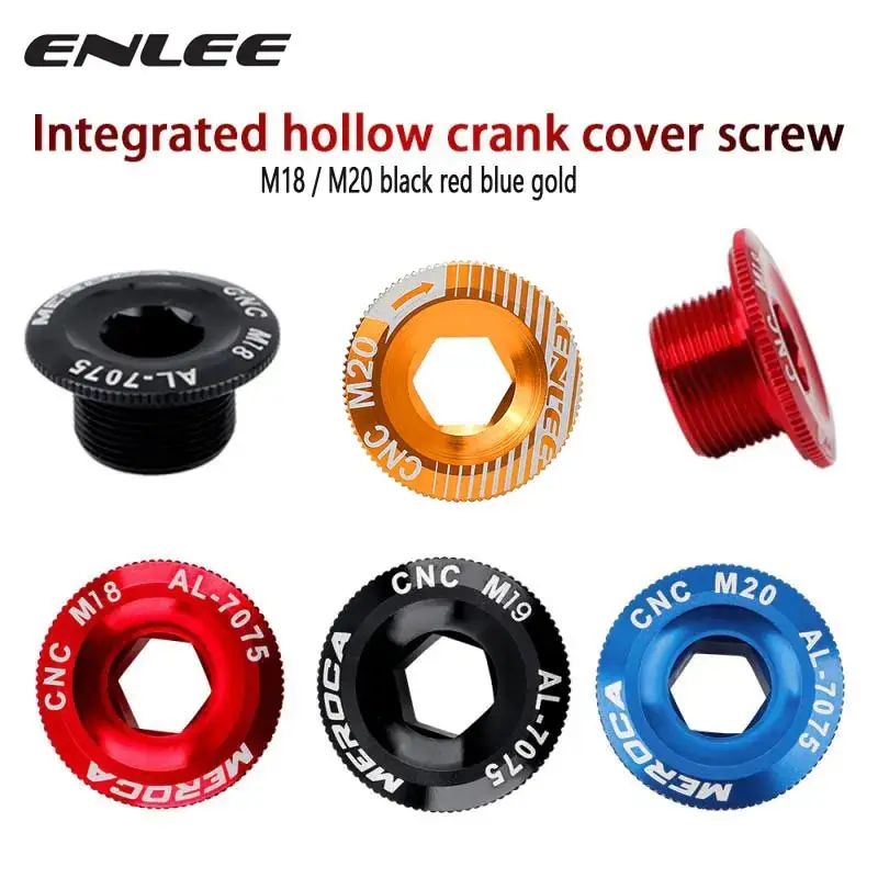 ENLEE Bike Crank Cover Crank Screw Aluminum Alloy Mountain Bike Color M18 M20 Compatible With Himano IXF M19 Bicycle Crank