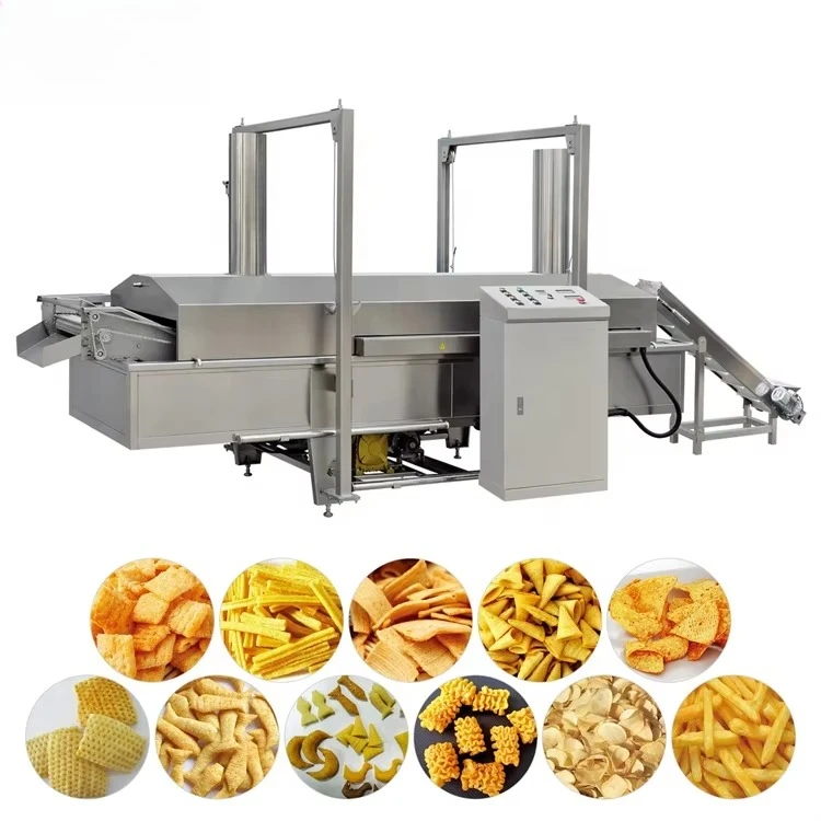 أفضل سعر المعدات آلة رقائق الذرة Doritos ذات المسمار المزدوج والوجبات الخفيفة المقلية خط إنتاج الطعام في الصين