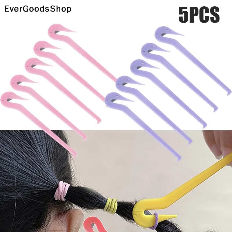 New 5Pcs Hair Bands Rubber Cutter Girls DIY Styling Headwear Band Cutting Tool