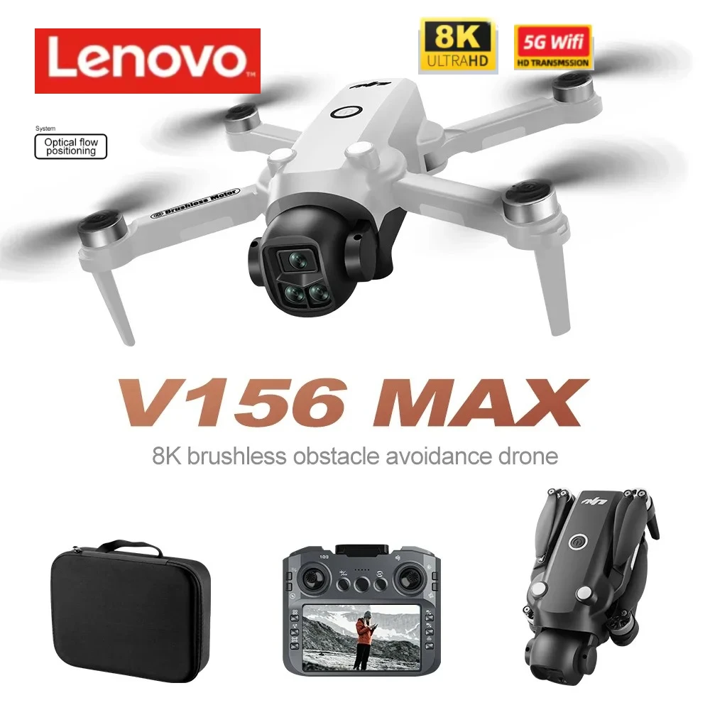 

Профессиональный дрон Lenovo 8K V156MAX с GPS-камерой, FPV, функцией облета препятствий, пультом управления с экраном и складной конструкцией