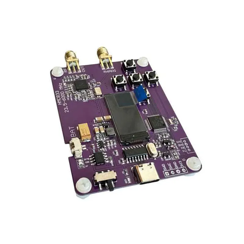 HMC833 23.5 ميجا هرتز-6000 ميجا هرتزType-C وحدة مولد إشارة الشحن مع شاشة OLED 0.96 بوصة