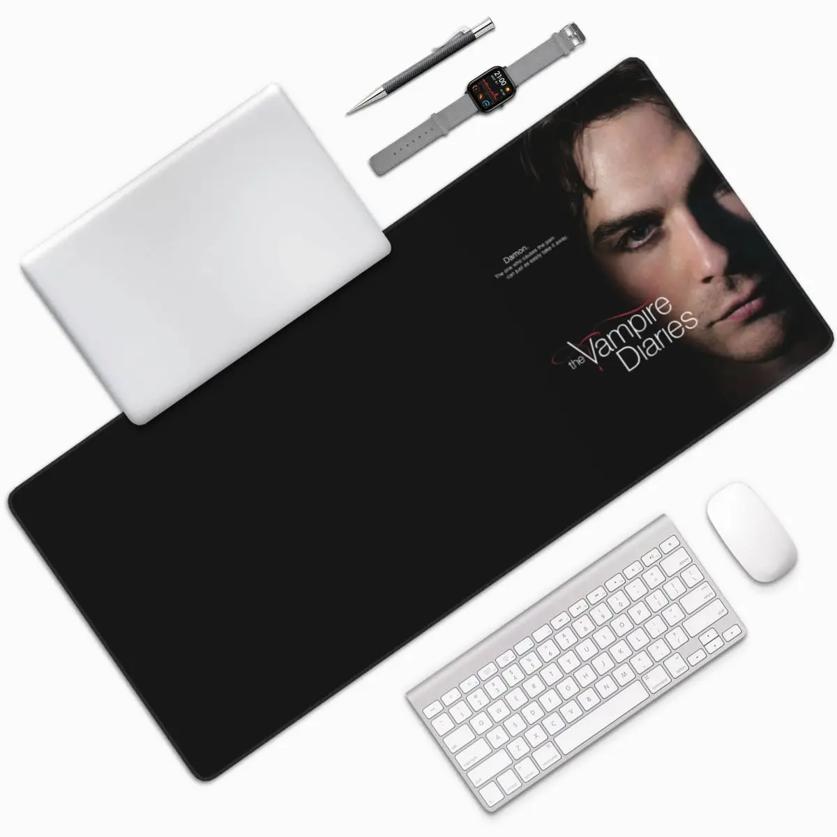 Damon Salvatore Vampire Diaries Movie Large Mouse Pad Computer Keyboard Mouse Mat Laptop Desk Mat Office Accessories Table Mats