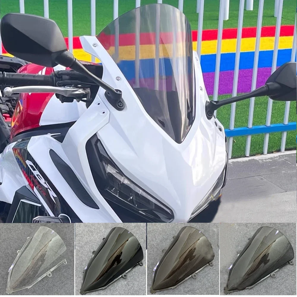 Windshield For Honda CBR650R 19 2020 2021 2022 2023 CBR 650R Windscreen Moto Accessories Heightening Racing Screen Double Bubble