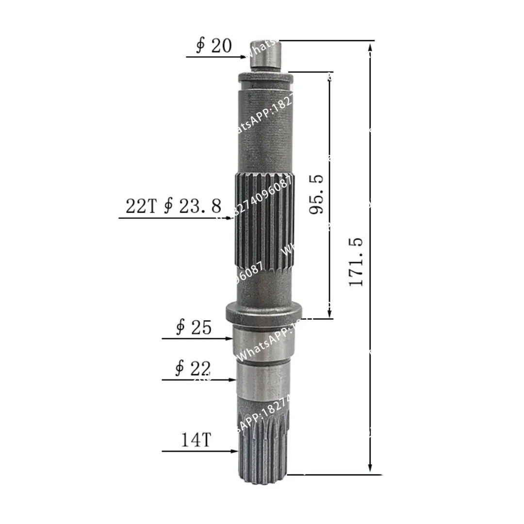 SH75X-3B Excavator Walking Motor Gearbox Sun Gear Planetary Gear Motor Shaft for Heavy-Duty Construction Equipment