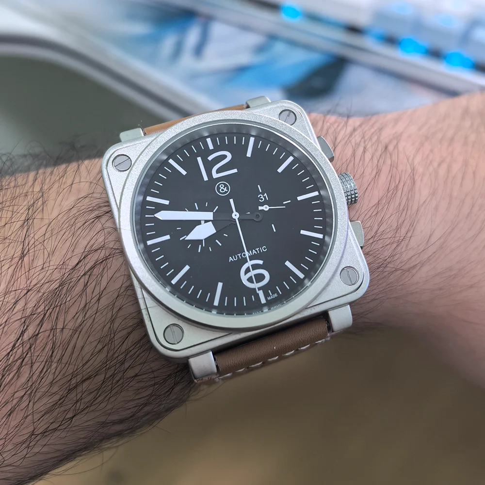 

2025 Super Hollow Good Original Brand Watches For Mens High Quality Square Automatic Mechanical Watch Business AAA Male Clocks