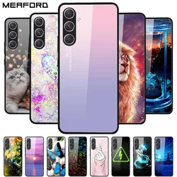For Samsung A54 5G A34 Case Marble Tempered Glass Hard Back Cover for Samsung Galaxy A54 2023 A 34 Phone Cases A 54 A34 Fundas