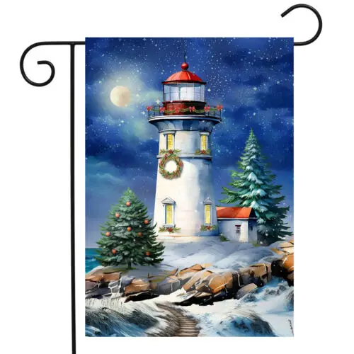 Briarwood Lane Wonderland Lighthouse Garden Flag