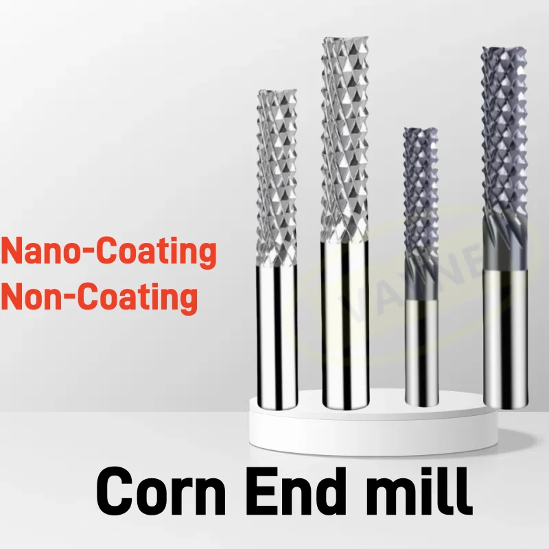 1mm-16mm Solid Carbide Corn End mill Flat Teeth Engraving Router Bits PCB Milling Cutter CNC Tools For Wood PCB PVC Carbon Fiber