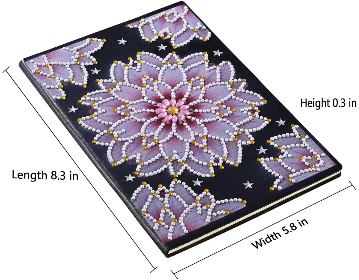 Regalo di nuovo Anno Di Natale Diamante Notebook Pittura Mandala Speciale A Forma di Diamante Del Ricamo A Punto Croce A5 Notebook Libro del Diario