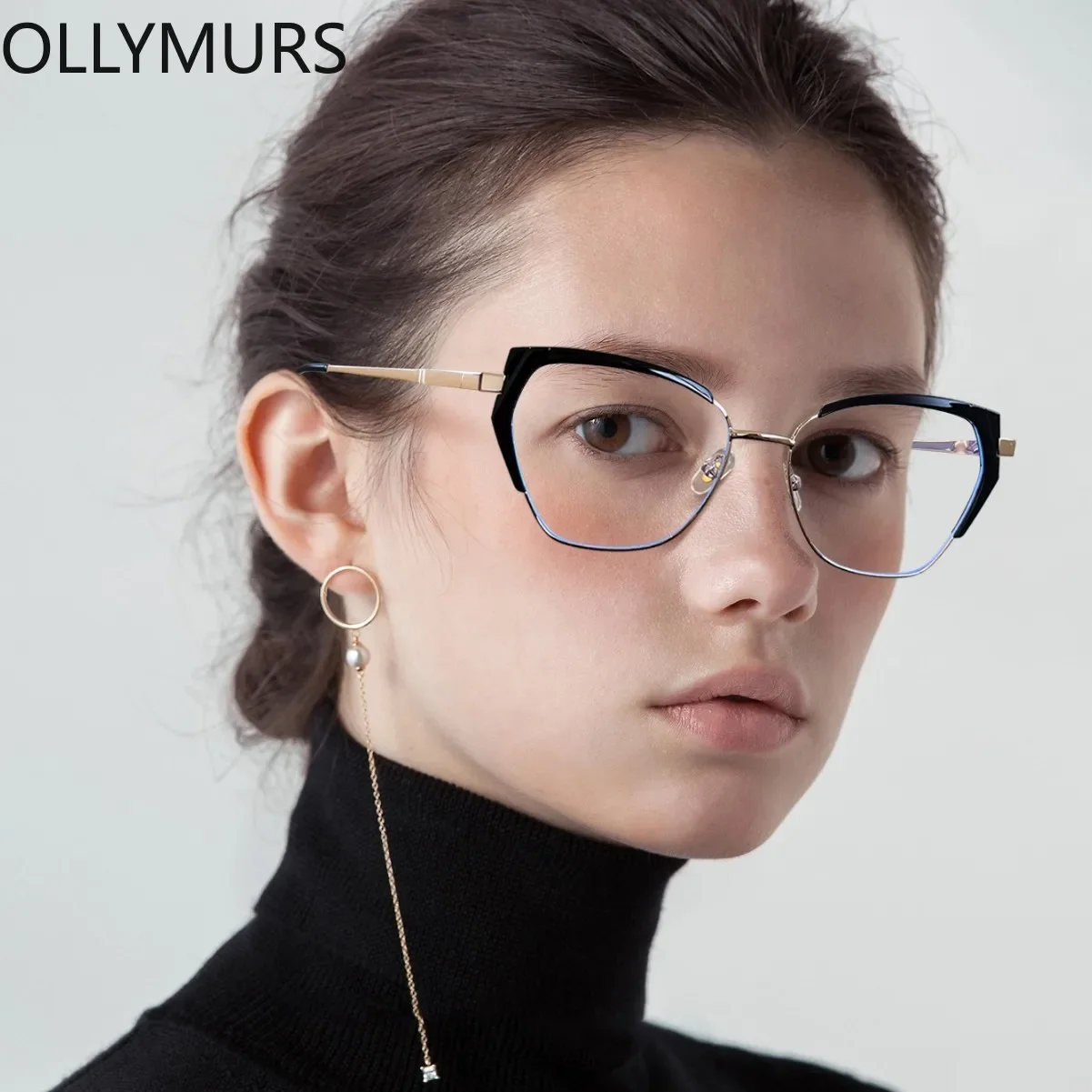 

OLLYMURS Fashion Progressive Reading Prescription Glasses Women Simple Optical Blue Light Filter Photochromic Christmas