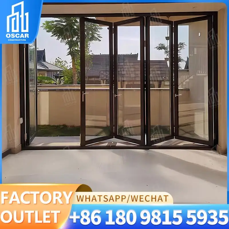 

Customizable EuropeanStyle DoubleFolding Door Ideal for Office Spaces Factory Direct Bifold Door
